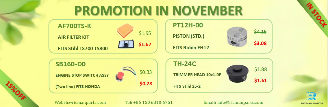 Ricman Parts November Product Promotion